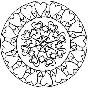 Dessin à Imprimer Mandala Impressionnant Collection Mandala Coeur Coloriage Mandala Coeur En Ligne Gratuit A