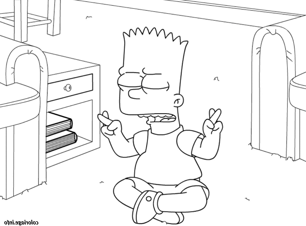Dessin A Imprimer Simpson Beau Photos Coloriage the Simpsons Bart Dessin