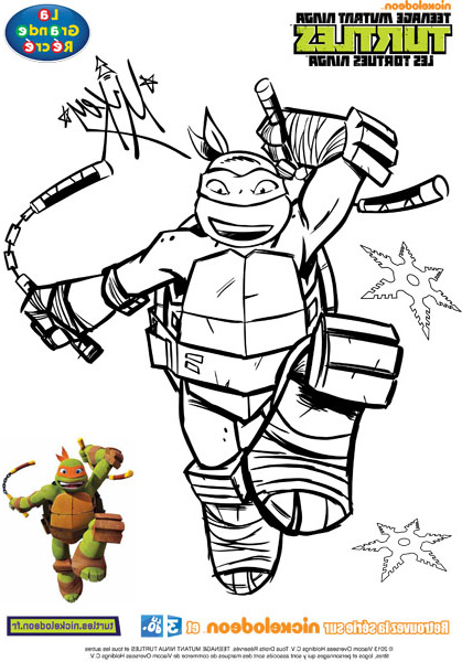 Dessin à Imprimer tortue Ninja Impressionnant Images Coloriage Gratuit Les tortues Ninja De La Grande Récré