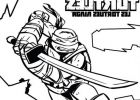 Dessin à Imprimer tortue Ninja Luxe Galerie Coloriage tortue Ninja Portant son Épée