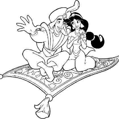 Dessin Aladdin Beau Stock Coloriage Princesse Jasmine Et Aladdin Fly