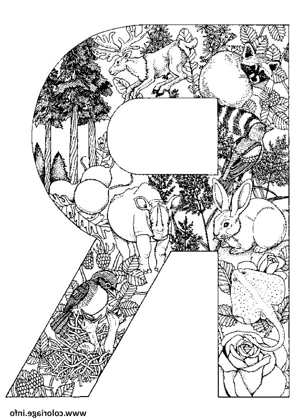 Dessin Alphabet Élégant Collection Coloriage Lettre R Alphabet Animaux Dessin