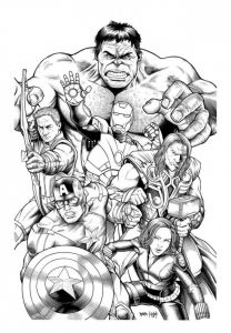 Dessin Avenger Beau Photos Coloriage Les Héros De Avengers Hulk Dessin Gratuit à Imprimer