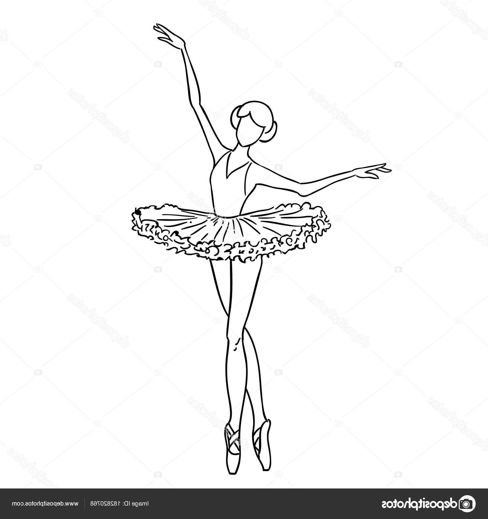 Dessin Ballerine Inspirant Stock Illustration D’un Contour De Croquis Dessin D’un Doodle