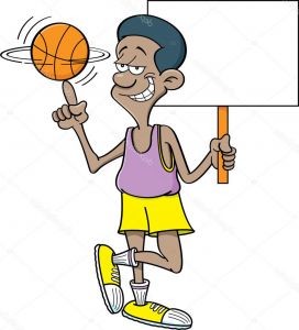 Dessin Basketteur Cool Photos Joueur De Basket Ball De Dessin Animé Tenant Une Pancarte