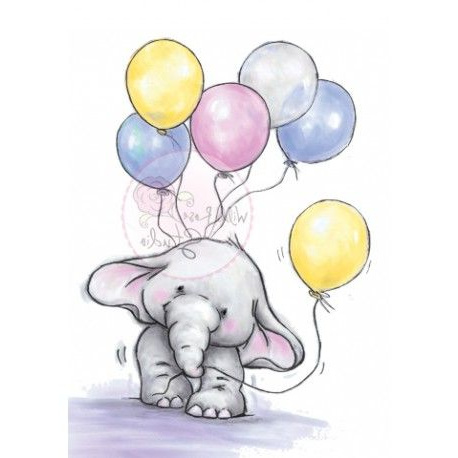 Dessin Bebe Elephant Nouveau Photos Tampon Clear Wild Rose Studio Bella with Balloons In 2019