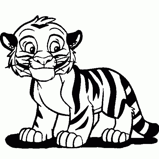 Dessin Bébé Tigre Élégant Photos Dessin De Tigre Coloriages D Animaux à Imprimer