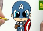Dessin Captain America Élégant Image Ment Dessiner Captain America Kawaii Étape Par Étape