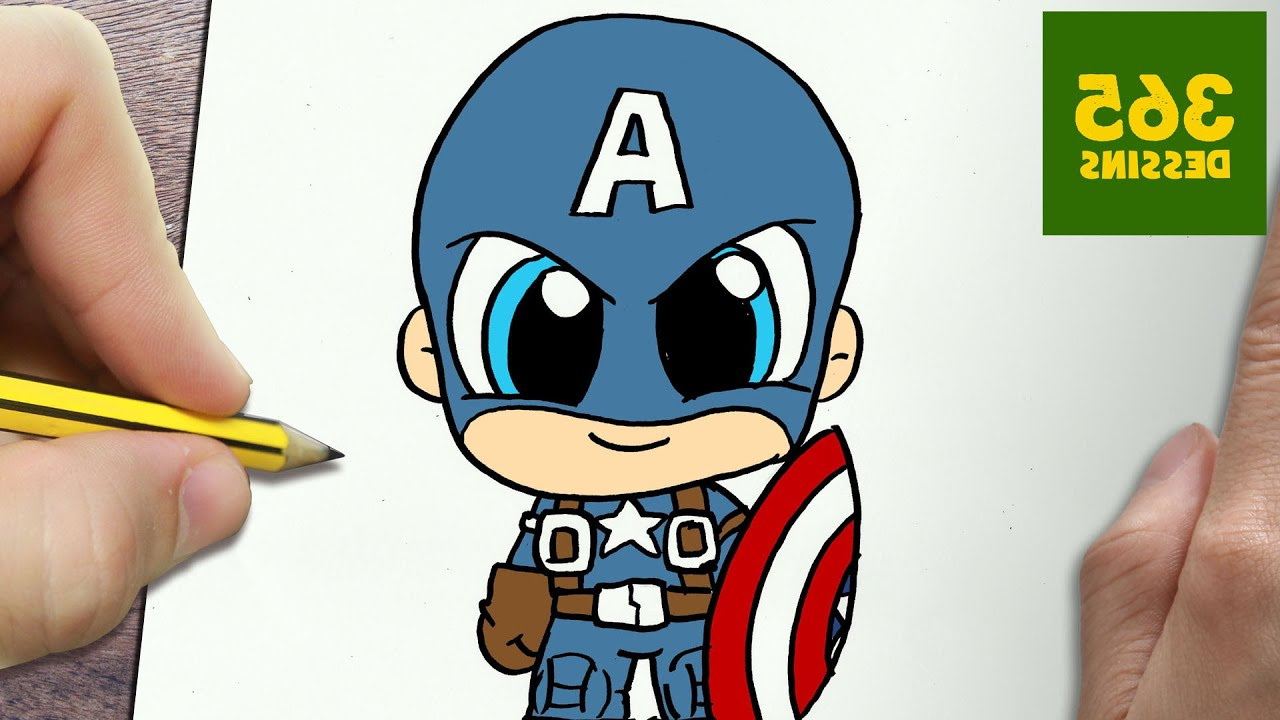 Dessin Captain America Élégant Image Ment Dessiner Captain America Kawaii Étape Par Étape