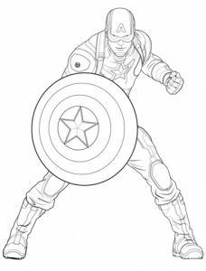 Dessin Captain America Luxe Stock Avengers Captain America Coloriage Dessins