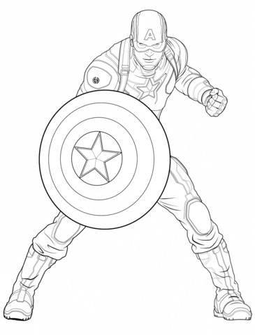 Dessin Captain America Luxe Stock Avengers Captain America Coloriage Dessins