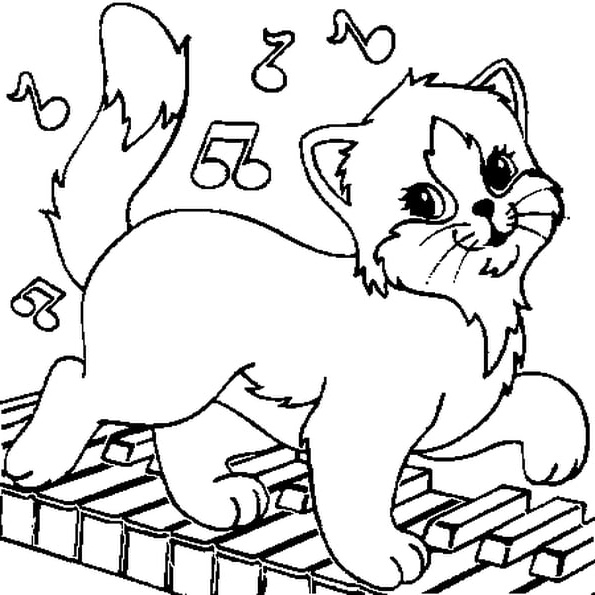 Dessin Chatons Beau Stock Coloriage Chat A Imprimer