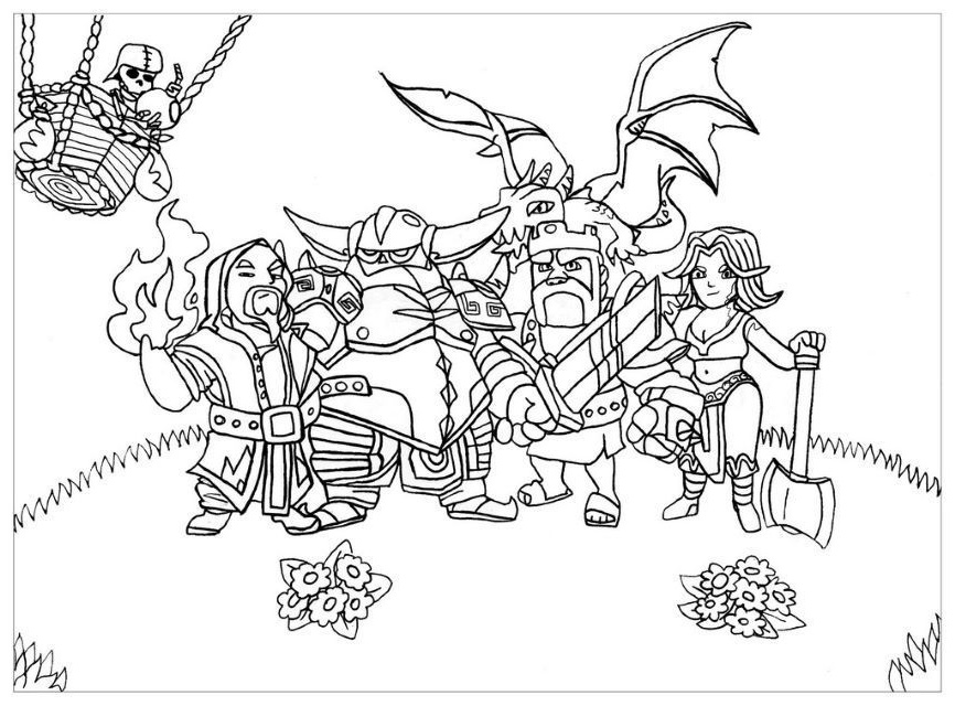 Dessin Clash Of Clans Luxe Collection Coloriage Clash Clan at Supercoloriage