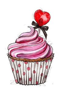 Dessin Cupcake Vintage Inspirant Image Pink Cupcake Made with Strawberries Raspberries and