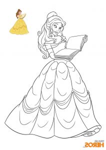 Dessin De Belle Bestof Stock Coloriage Princesse Disney à Imprimer En Ligne