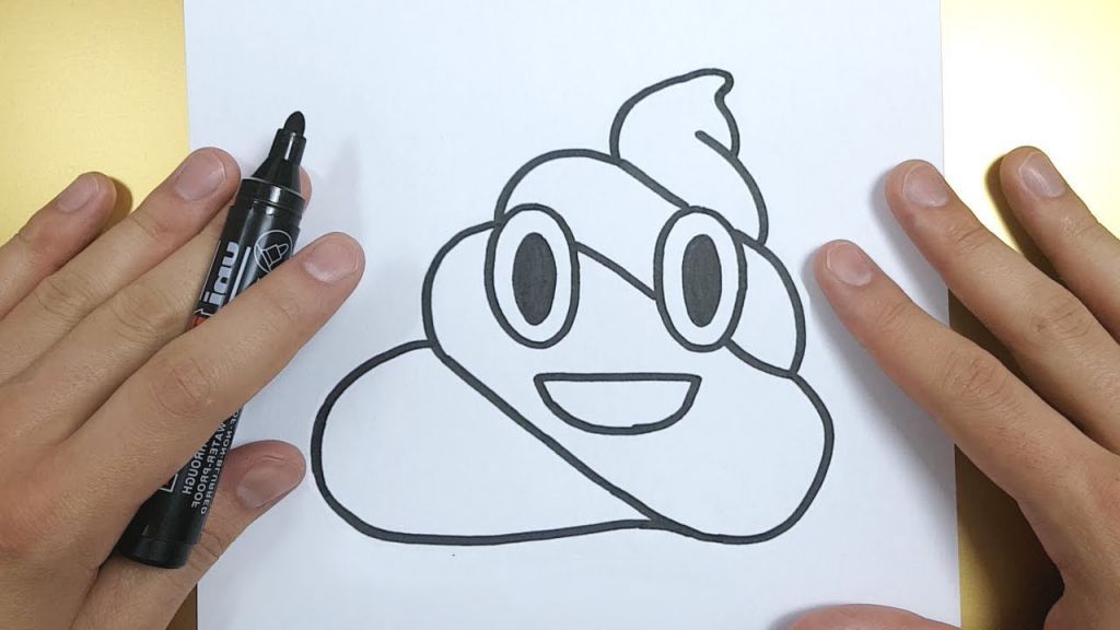 Dessin De Caca Kawaii Élégant Collection Ment Dessiner Caca Emoji