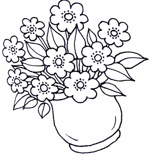 Dessin De Fleur A Imprimer Gratuit Élégant Collection Coloriage Fleurs Dans La Vase Dessin Gratuit à Imprimer