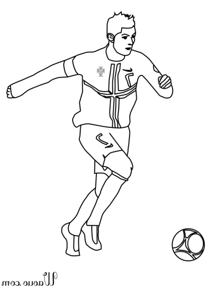 Dessin De Footballeur Beau Collection Coloriage Cristiano Ronaldo Foot à Imprimer Et Colorier
