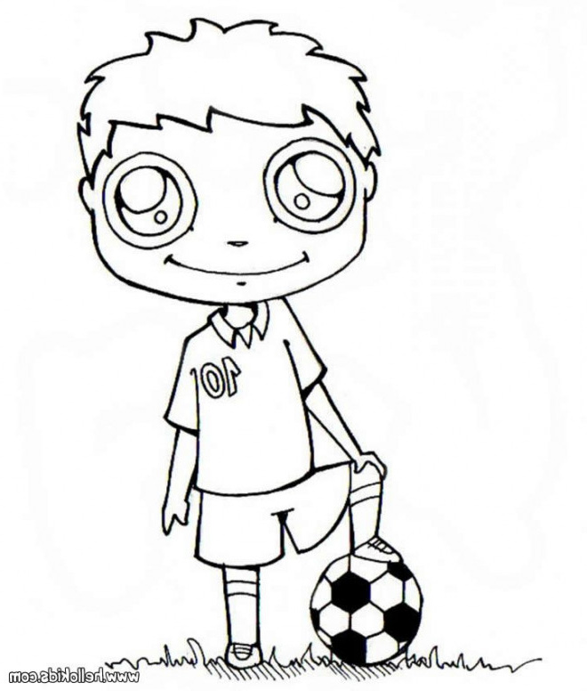 Dessin De Footballeur Beau Photos Coloriage Enfant Joue Au Ballon Kawaii Dessin Gratuit à
