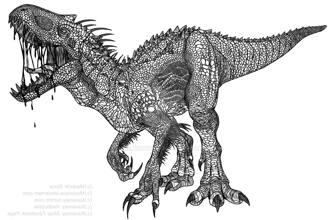 Dessin De Jurassic World Impressionnant Galerie Coloriage Enfant Indominus Contre Spinosaure