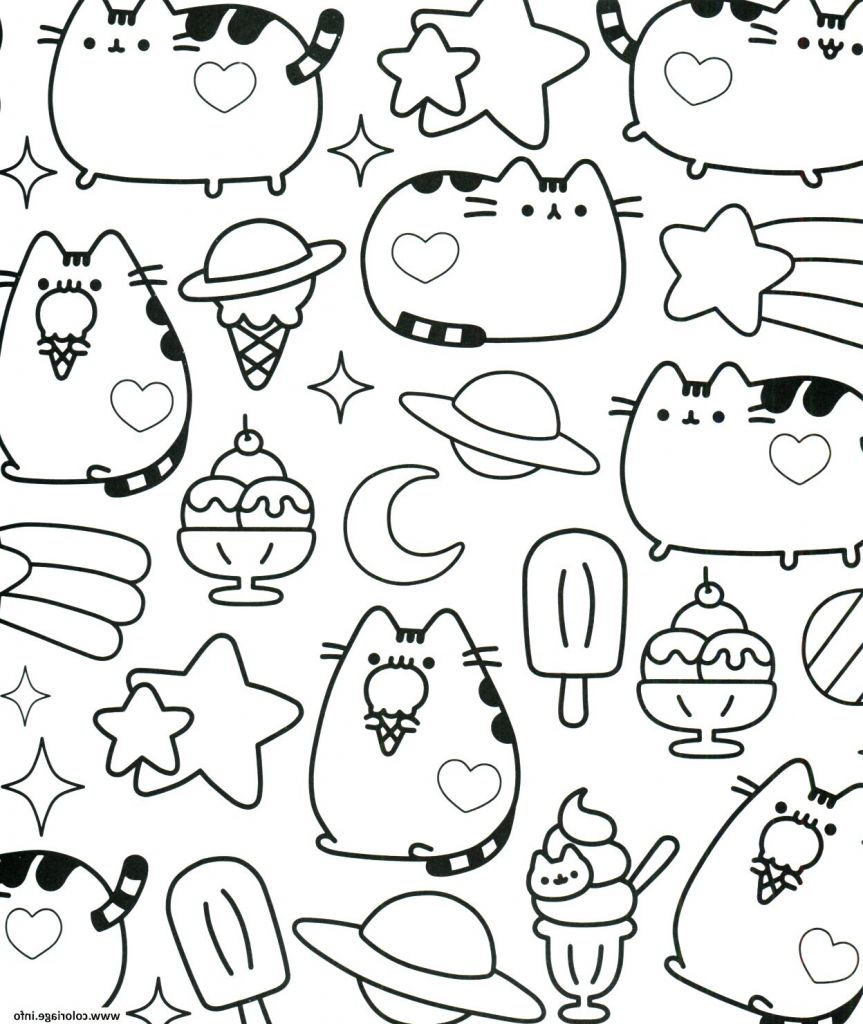 Dessin De Kawaii A Colorier Cool Stock Coloriage Kawaii Pusheen ...