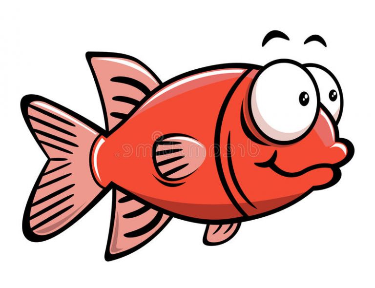 Dessin De Poisson Rouge Cool Photos Poissons De Dessin Animé Illustration De Vecteur Coloriage 6868