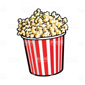 Dessin De Pop Corn Nouveau Photographie Cinema Popcorn In A Big Red and White Striped Bucket Stock