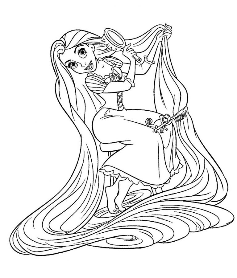 Dessin De Raiponce Beau Stock Coloriage Princesse Raiponce Disney à ...