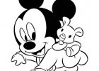 Dessin Disney Bebe Inspirant Stock Coloriage Mickey Bébé Joue Avec son Nounours