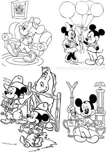 Dessin Disney Mickey Cool Photos 4 Coloriages Mickey Cowboy Coupe Minnie Ballon Sur
