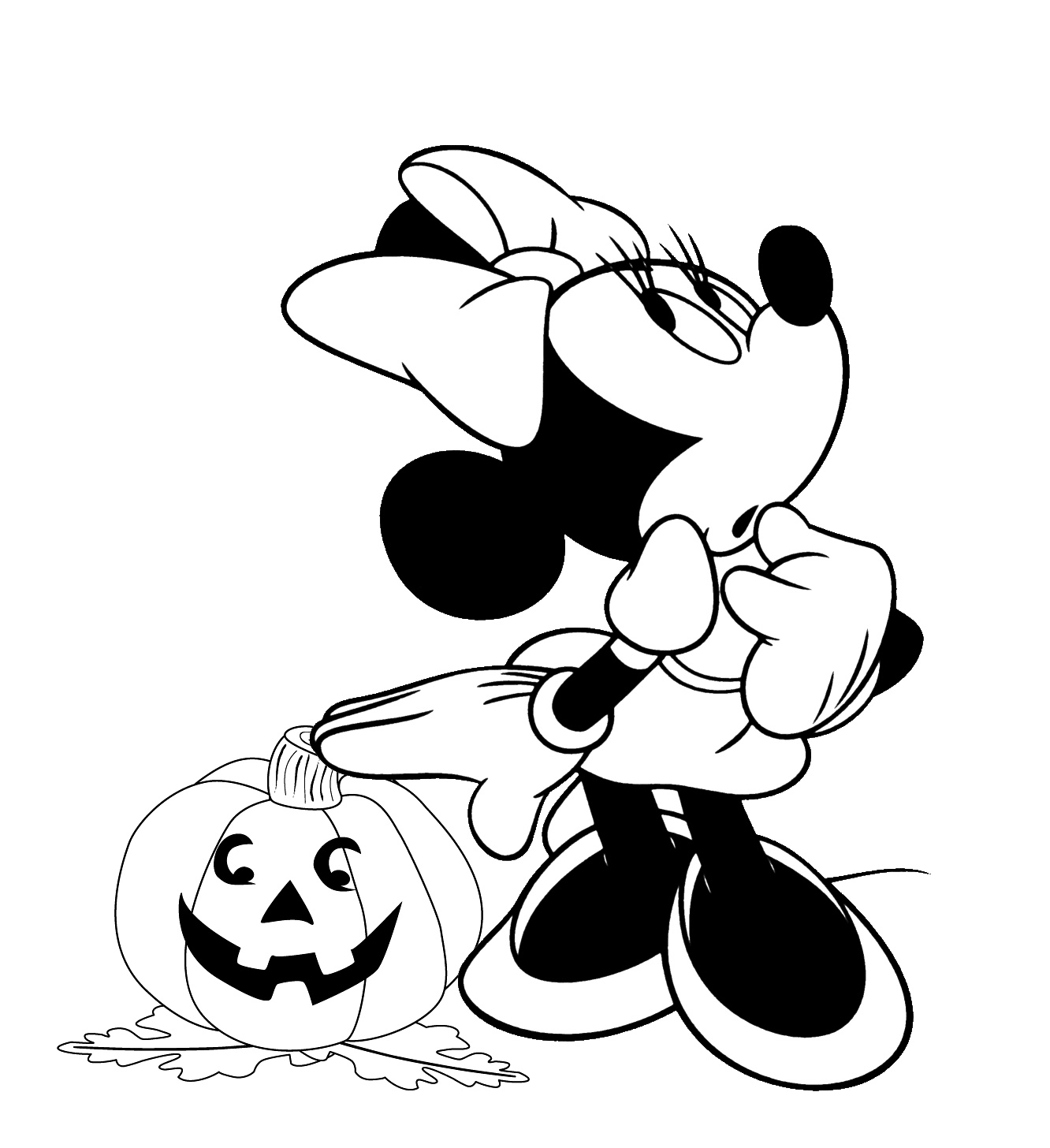 Dessin Disney Mickey Élégant Image Minnie Halloween Coloriage Minnie Coloriages Pour Enfants