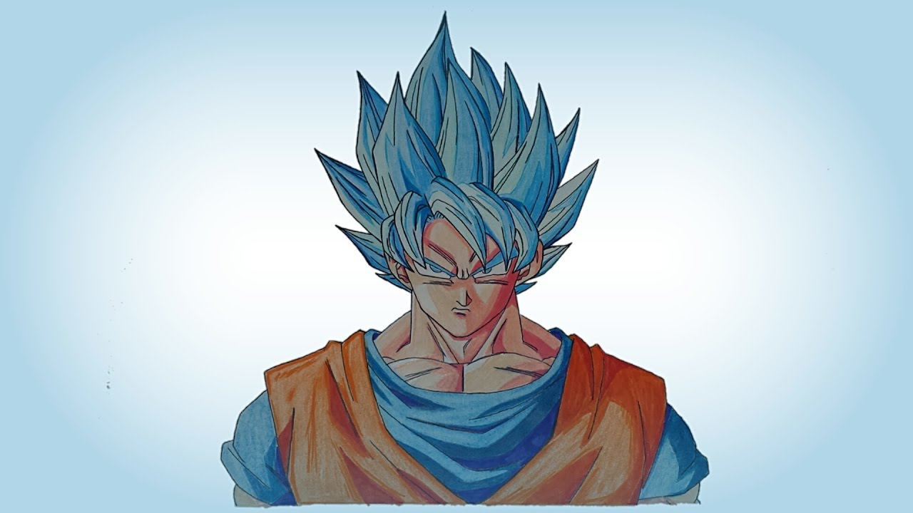 Dessin Dragon Ball Super Goku Luxe Image How to Draw Speed Drawing Goku Super Saiyan Blue [disegno