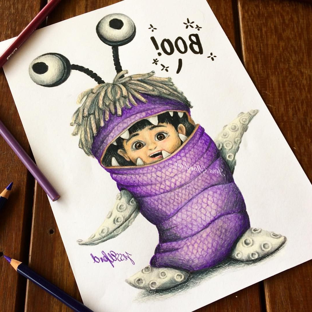 Dessin Dysney Unique Photographie Drawing Of Boo From Monsters Inc by Jess Elford Drawn