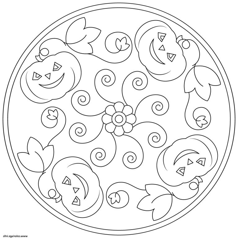 Dessin Facile Mandala Bestof Stock Coloriage Halloween