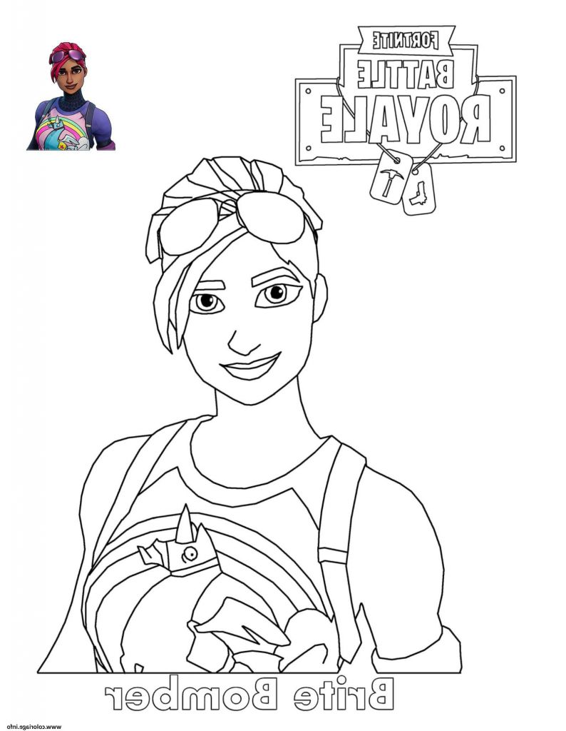 Dessin fortnite A Imprimer Beau Photos Coloriage Brite Bomber fortnite ...