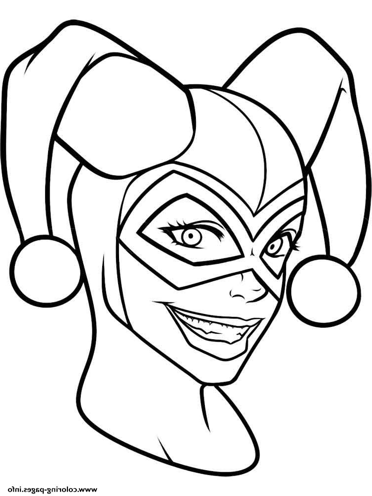 Dessin Harley Quinn Luxe Image Harley Quinn Face Mask Coloring Pages Printable