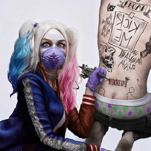 Dessin Harley Quinn Suicid Squad Unique Galerie Joker Tattoo Das Farb Wahnsinn Tattoosideen