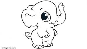 Dessin Kawaii A Colorier Et A Imprimer Cool Collection Coloriage Elephant Cute Mignon Animaux Jecolorie