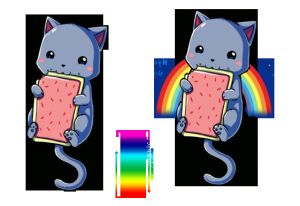Dessin Kawaii Chaton Beau Photos Chats Renders Nyan Cat Chat Arc En Ciel Biscuit Mignon