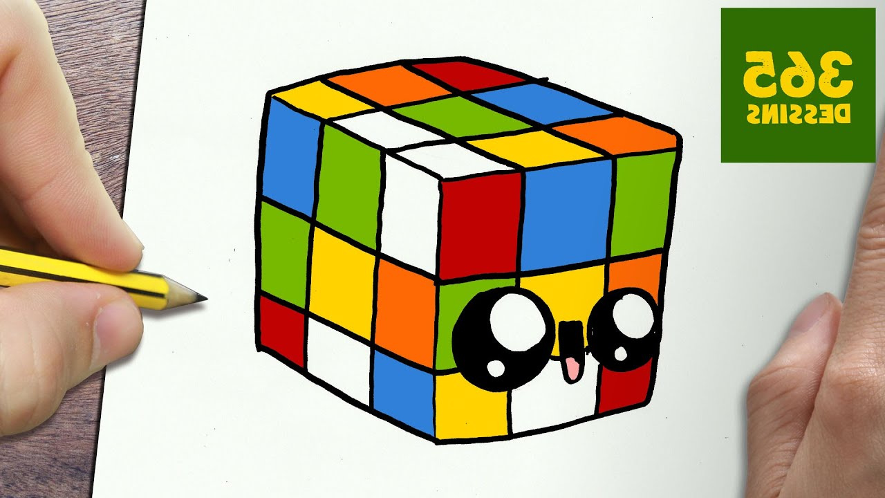 Dessin Kawaii Frite Élégant Collection Ment Dessiner Cube De Rubik Kawaii Étape Par Étape