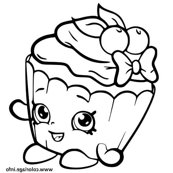 Dessin Kawaii Imprimer Bestof Images Coloriage Shopkins Cupcake Cute Dessin