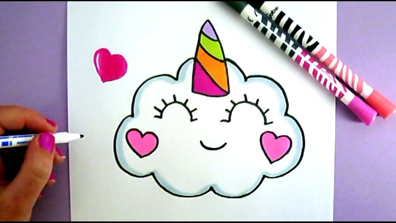 Dessin Licorne Cool Photos How to Draw A Cute Kawaii Unicorn Cloud Easy Cute