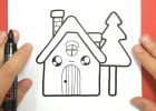 Dessin Maison De Noel Beau Image Ment Dessiner Une Maison Kawaii Avec Un Sapin