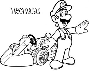 Dessin Mario Kart 8 Unique Images Coloriage Luigi Kart à Imprimer
