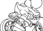 Dessin Mario Kart Nouveau Photos Coloriage Yoshi En Moto à Imprimer