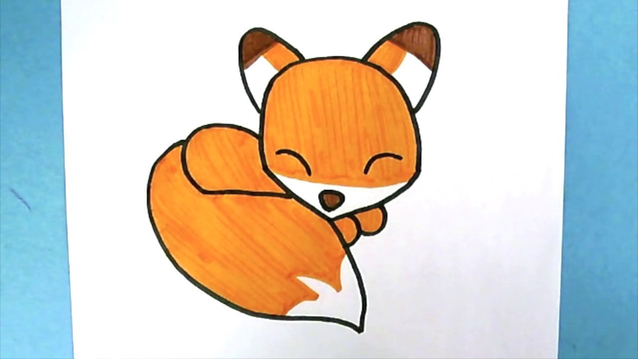 Dessin Mignon Facile Cool Galerie Facile Ment Dessiner Un Renard Kawaii