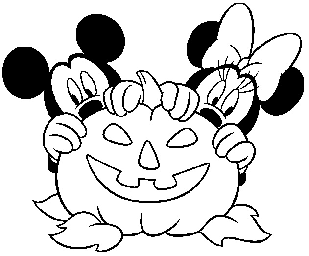 Dessin Minnie Et Mickey Bestof Images Dessins De Citrouilles D Halloween à Colorier