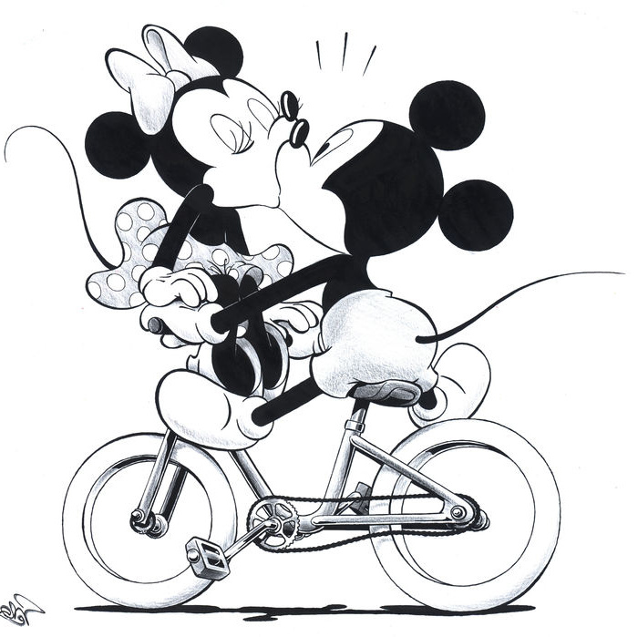 Dessin Minnie Et Mickey Luxe Galerie Garrido Sergio Dessin original Mickey Et Minnie Mouse