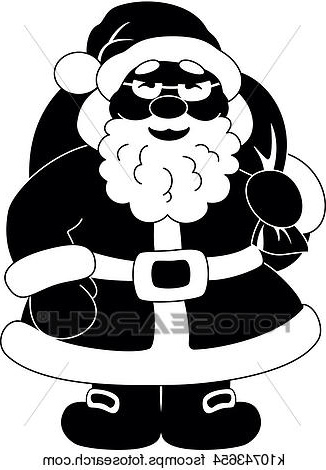 Dessin Noel Noir Et Blanc Impressionnant Stock Clipart Père Noël à Sac Dons Silhouette K