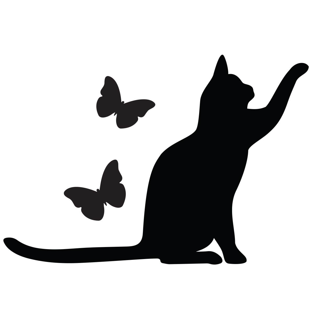 Dessin Papillon Noir Et Blanc Beau Image Sticker Interrupteur Prise Chat Et Papillons – Stickers